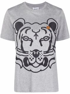 Kenzo футболка с принтом Tiger