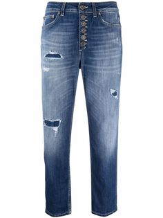 Dondup укороченные джинсы с эффектом потертости