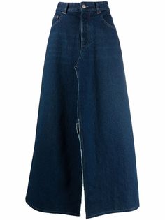 MM6 Maison Margiela джинсовое платье макси с завышенной талией