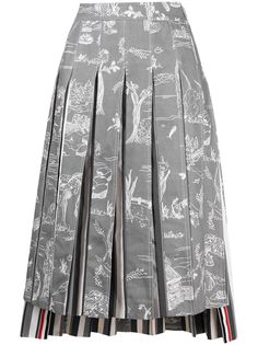 Thom Browne юбка миди со складками