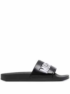 Moschino шлепанцы с логотипом