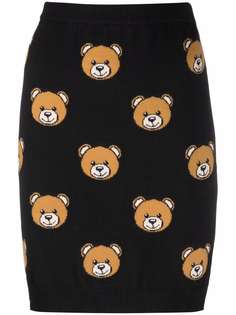 Moschino трикотажная юбка с принтом Teddy Bear