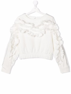 Monnalisa топ с оборками и эластичной вставкой