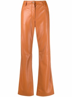 MSGM брюки из искусственной кожи с завышенной талией