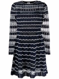 M Missoni трикотажное платье мини в полоску