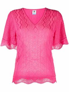 M Missoni трикотажный топ с фестонами