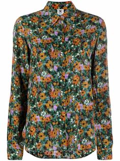 M Missoni рубашка с длинными рукавами и цветочным принтом