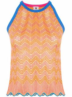 M Missoni топ с узором зигзаг