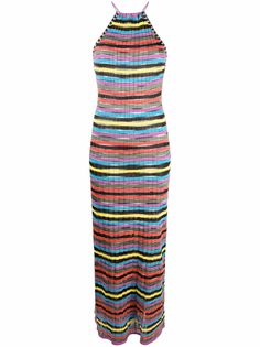 M Missoni полосатое платье с открытой спиной