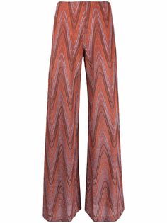 M Missoni брюки палаццо с узором зигзаг