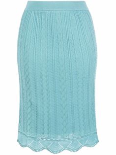 M Missoni юбка с фестонами и узором зигзаг