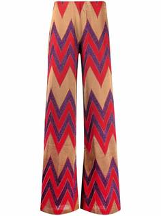 M Missoni брюки палаццо с узором зигзаг