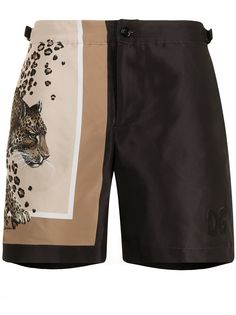 Dolce & Gabbana плавки-шорты с леопардовым принтом