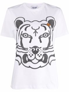 Kenzo футболка с принтом Tiger
