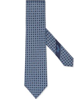 Ermenegildo Zegna жаккардовый галстук