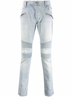 Balmain джинсы кроя слим со вставками