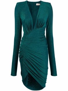 Alexandre Vauthier короткое платье асимметричного кроя со сборками