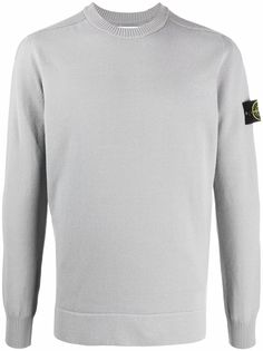 Stone Island толстовка с круглым вырезом и логотипом