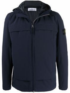 Stone Island бомбер на молнии с логотипом