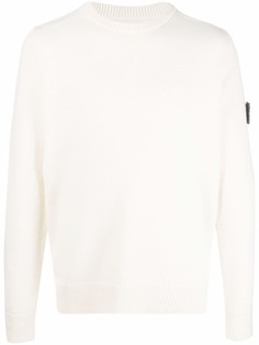 Stone Island джемпер с круглым вырезом и нашивкой-логотипом