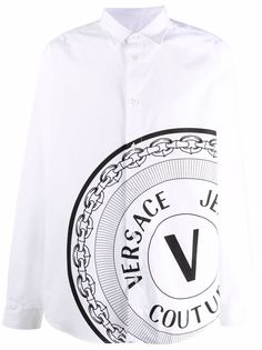 Versace Jeans Couture рубашка с длинными рукавами и логотипом