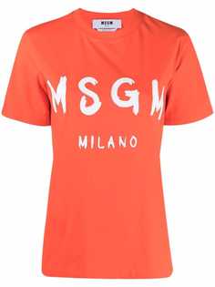 MSGM футболка с логотипом