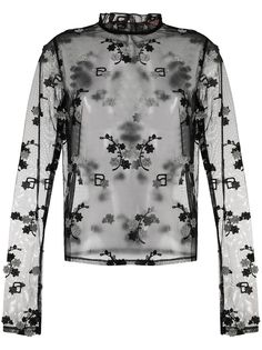 BAPY BY *A BATHING APE® топ с длинными рукавами и цветочной аппликацией