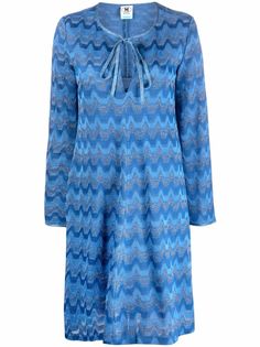 M Missoni платье-трапеция с узором зигзаг