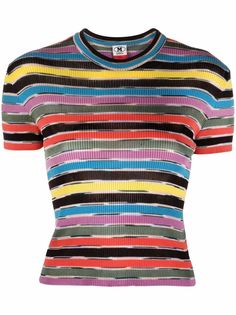 M Missoni полосатый топ в рубчик