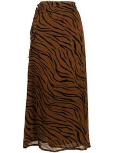 Faithfull the Brand юбка Janine с тигровым принтом