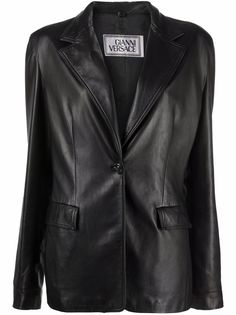 Versace Pre-Owned блейзер 1990-х годов с заостренными лацканами