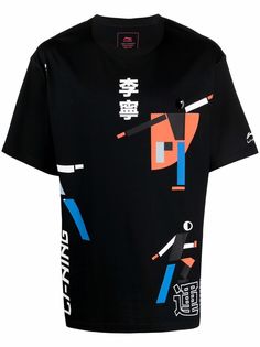 Li-Ning футболка с графичным принтом