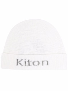 Kiton шапка бини вязки интарсия с логотипом