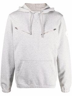 Alexander McQueen худи на молнии с нашивкой Skull