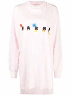 Marni длинная толстовка с логотипом