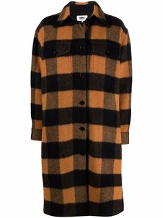 MM6 Maison Margiela пальто в клетку