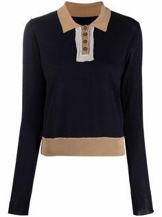 Maison Margiela трикотажный топ с контрастным воротником