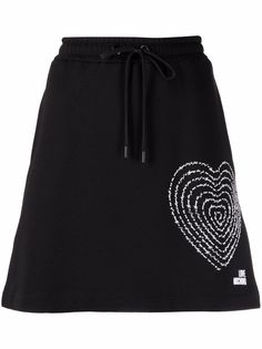 Love Moschino флисовая юбка с 3D принтом