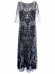 Marchesa Notte платье из тюля с вышивкой