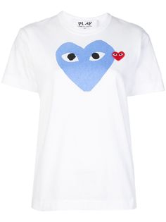 Comme Des Garçons Play футболка Blue Play с круглым вырезом