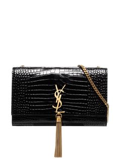 Saint Laurent сумка на плечо Kate с тиснением под кожу крокодила