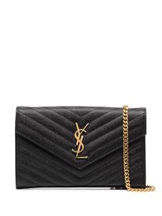 Saint Laurent кошелек на цепочке с монограммой
