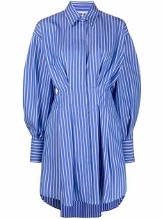 MSGM платье-рубашка в тонкую полоску