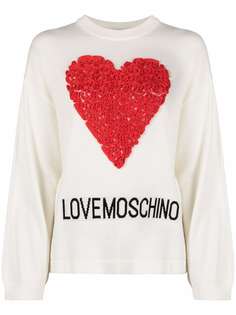 Love Moschino джемпер с аппликацией