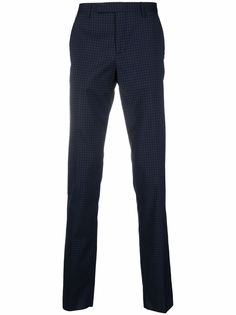 PAUL SMITH клетчатые брюки со складками