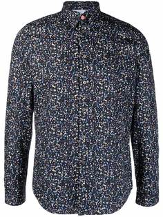 PS Paul Smith футболка на пуговицах с эффектом краски