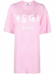 MSGM платье-футболка с логотипом