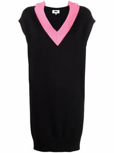 MM6 Maison Margiela платье с контрастным воротником