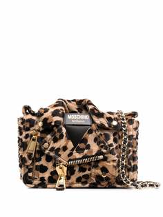 Moschino сумка на плечо с леопардовым принтом