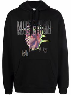 Moschino худи Warped Glitch с логотипом